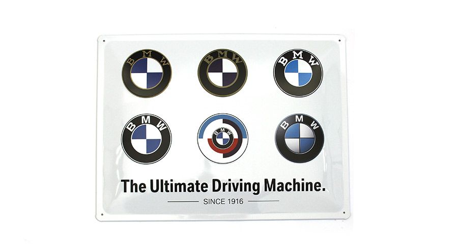 BMW F 650, CS, GS, ST, Dakar (1994-2007) Plaque métallique BMW - Logo Evolution