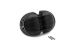 BMW R 80 Model Couvre-culasse, noir avec bords polis, 4 nervures
