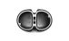 BMW R 80 Model Couvre-culasse, noir avec bords polis, 4 nervures