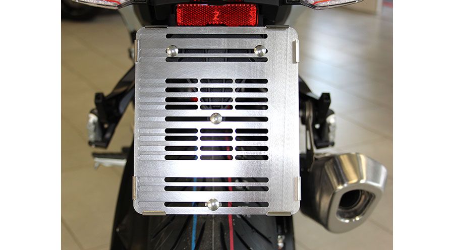 BMW R12nineT & R12 Équerre réglable en acier inoxydable pour plaque d'immatriculation