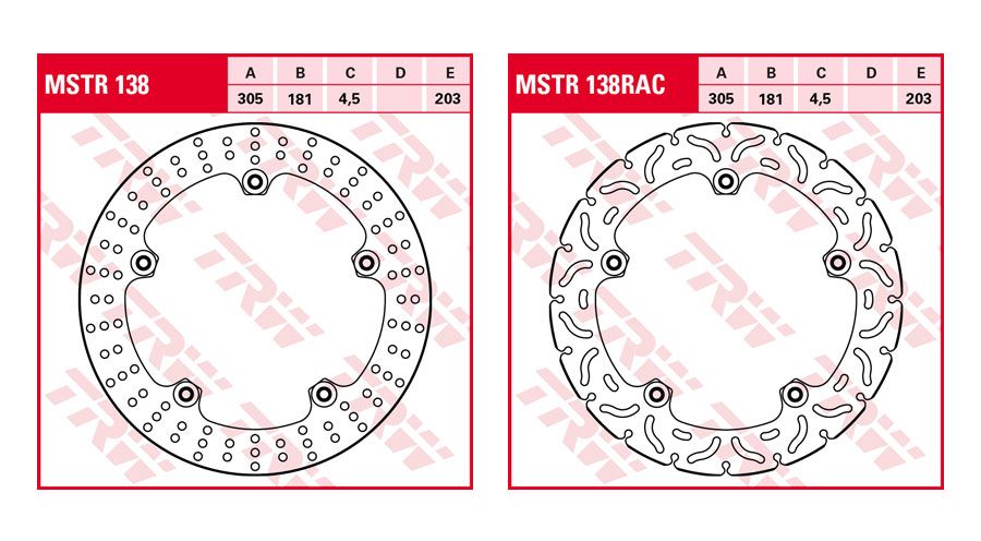 BMW R1200GS (04-12), R1200GS Adv (05-13) & HP2 Disques de frein avant Rivet Pack