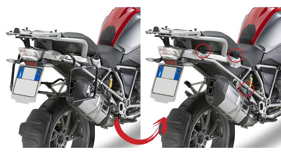 BMW R 1200 GS LC (2013-2018) & R 1200 GS Adventure LC (2014-2018) Montage de la valise de côtés