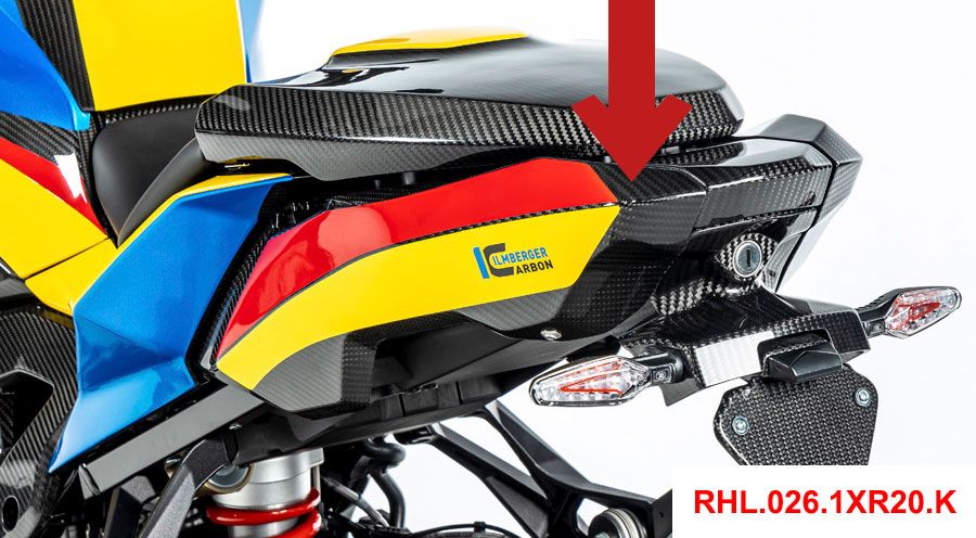 BMW S 1000 XR (2020- ) Cache de cadre arrière en carbone (version fermée)