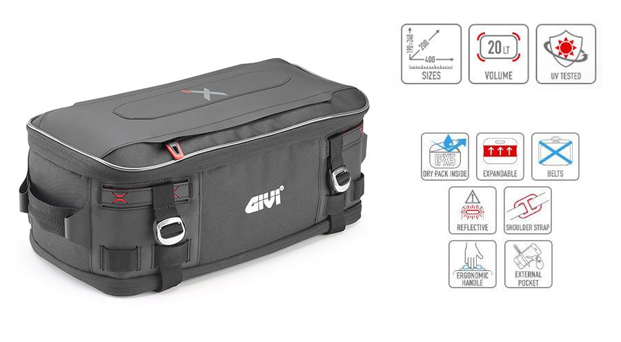 BMW R1200GS (04-12), R1200GS Adv (05-13) & HP2 Sac de rangement résistant à l'eau XL01