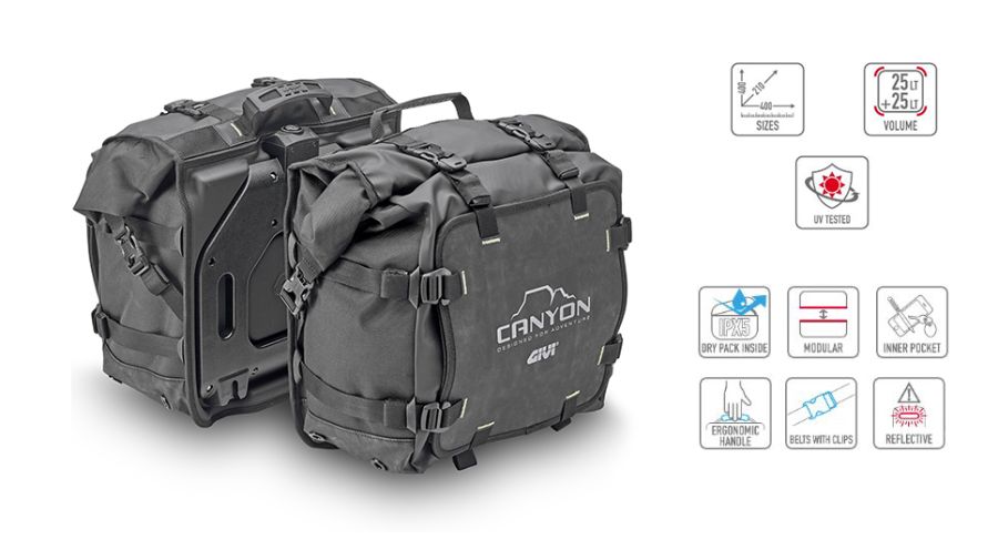 BMW R1200GS (04-12), R1200GS Adv (05-13) & HP2 Sacoches latérales étanches CANYON