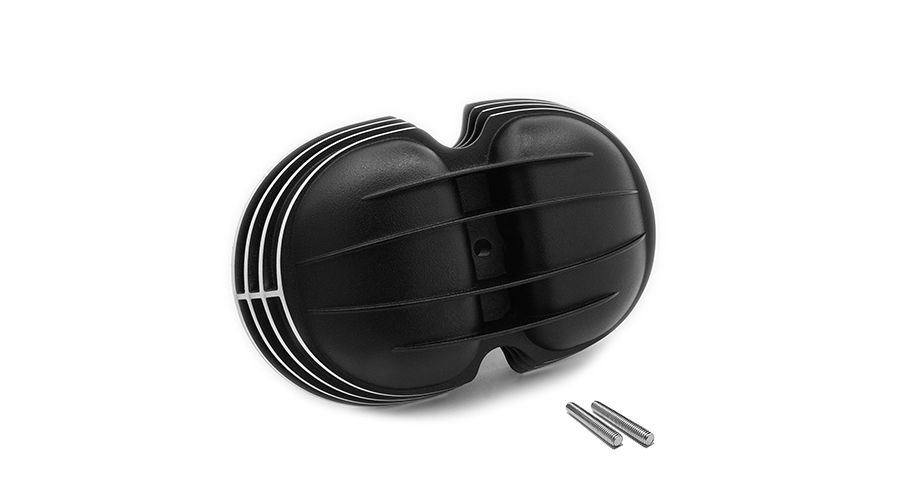 BMW R 80 Model Couvre-culasse, noir avec bords polis, 4 nervures