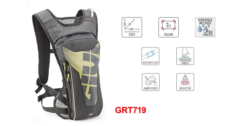 BMW F 650, CS, GS, ST, Dakar (1994-2007) Sac à dos avec poche à eau 3L