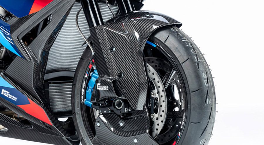 BMW S1000RR (2019- ) Garde-boue Avant Carbone avec conduits d'aération intégrés
