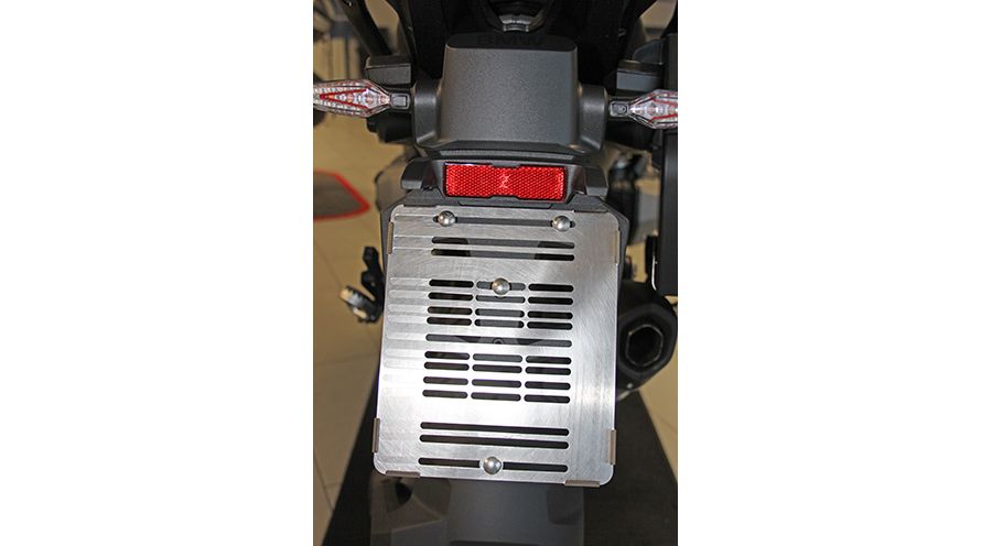 BMW R1300GS Équerre réglable en acier inoxydable pour plaque d'immatriculation