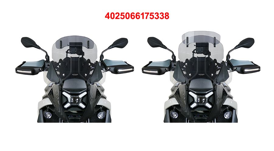 Pare-brise Double Bulle Pour BMW R1300GS/GS Adventure 2023 - Gris Fumé, ABS, Protection Aérodynamique
