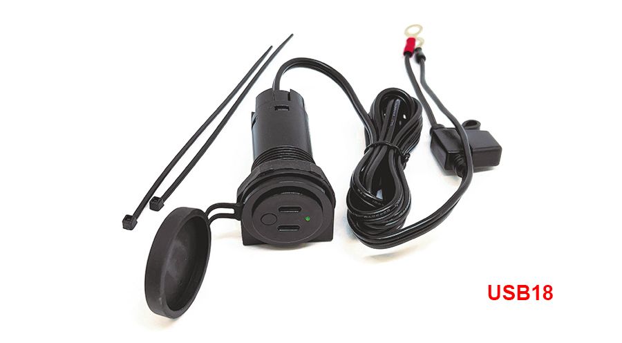 BMW R1200R (2005-2014) Prise USB Twin (USB-C)