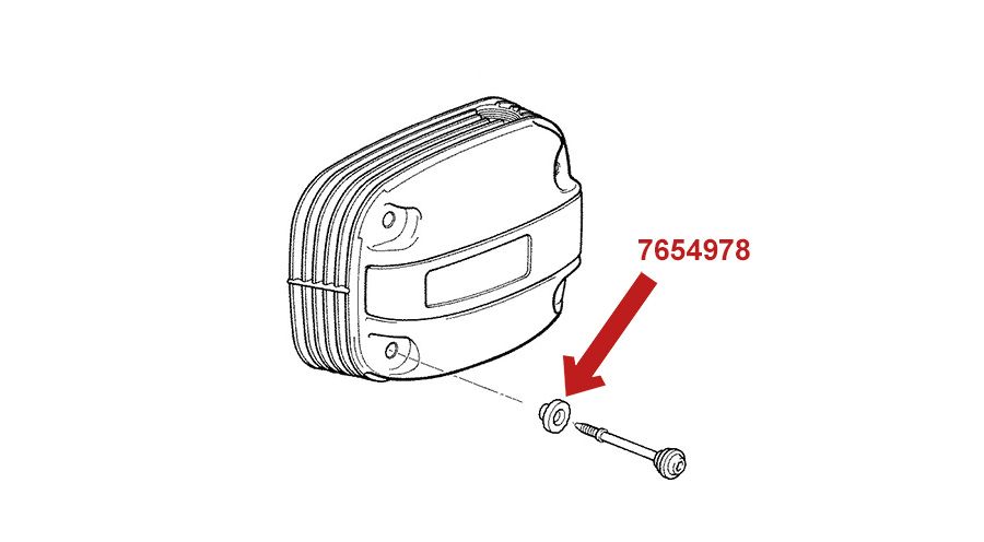 BMW R850C, R1200C Douille de caoutchouc pour vis de couvercle de soupape