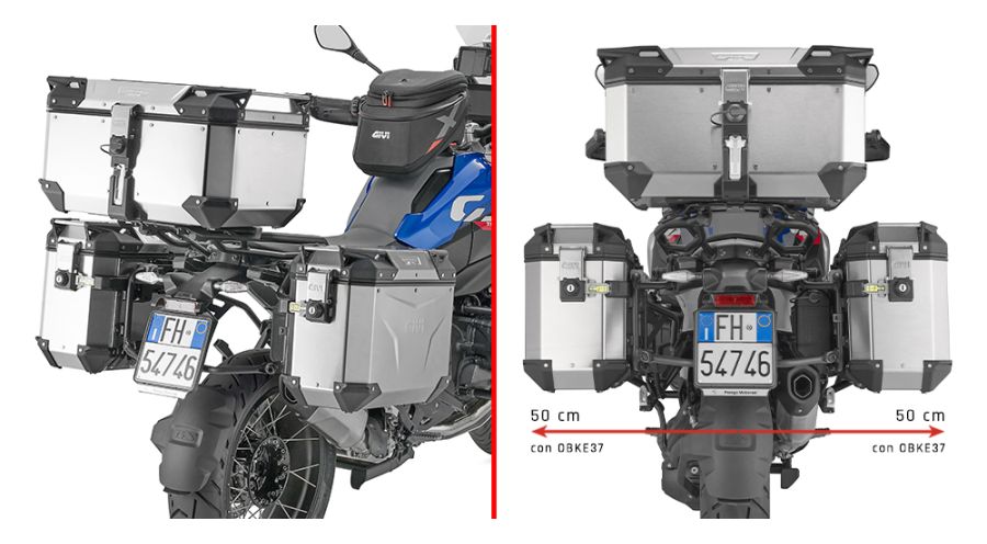 BMW R1300GS Montage Sacs latéraux Trekker Outback