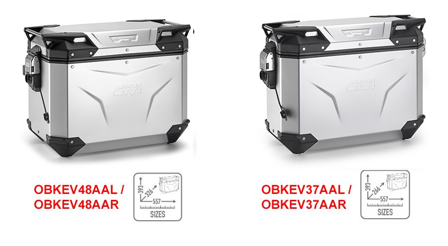 BMW F650GS (08-12), F700GS & F800GS (08-18) Valises GIVI Trekker Outback EVO Smart anodisé