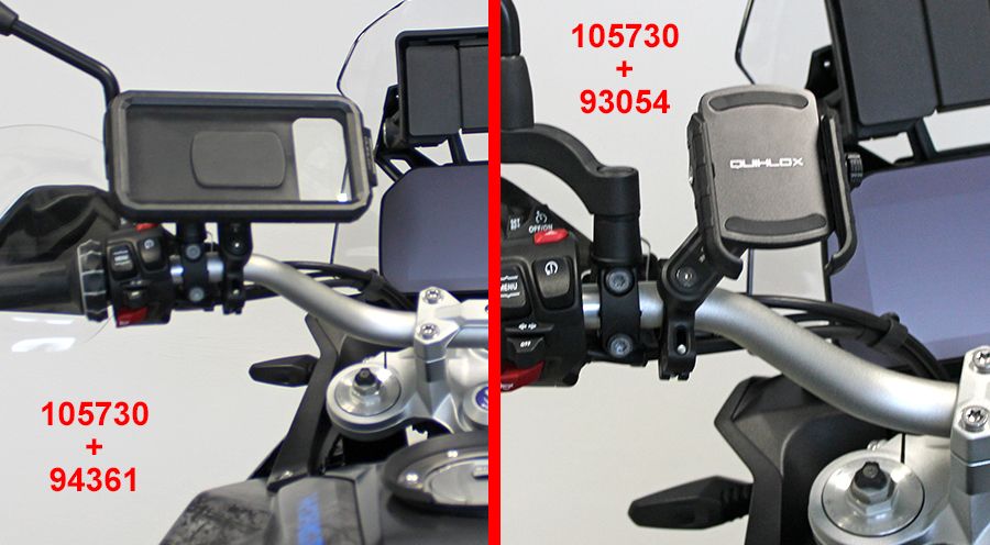 BMW K1200LT Support smartphone Quiklox pour guidon