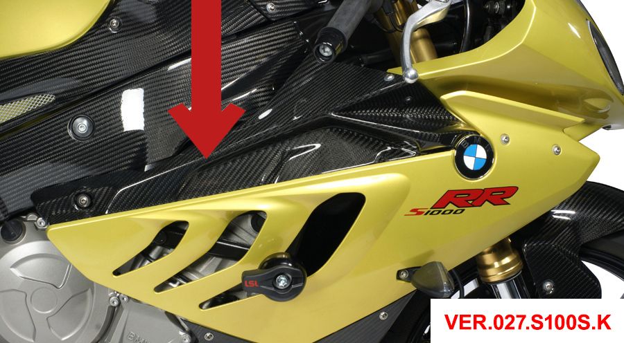 BMW S1000RR (2009-2018) Support de plaque (partie supérieure du carénage latéral)