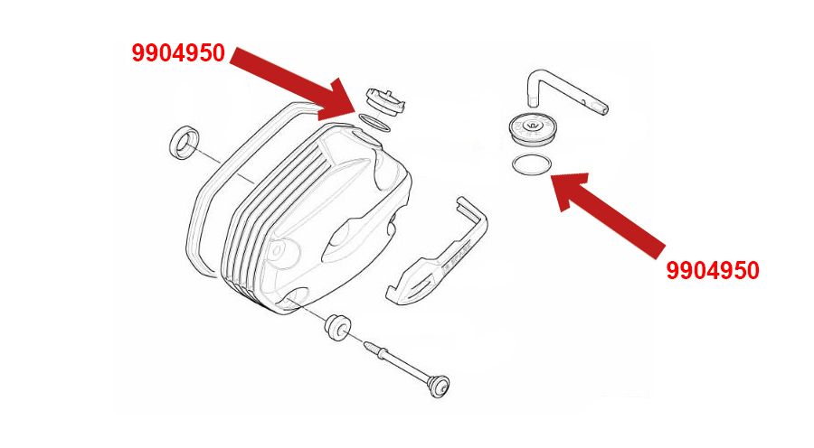 BMW R1200GS (04-12), R1200GS Adv (05-13) & HP2 Joint torique pour bouchon de remplissage d'huile