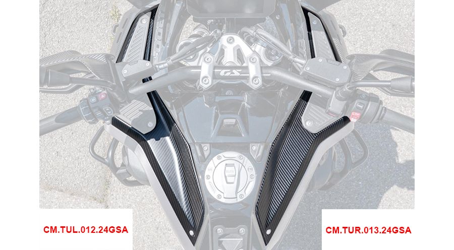 BMW R1300GS & Adventure Panneau de réservoir supérieur en carbone
