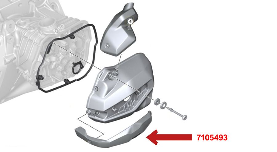 BMW R1300RS Couvercle de bougie d'allumage