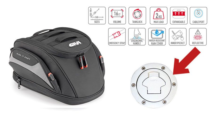 BMW R 1200 R, LC (2015-2018) Sacoche de réservoir Easy-T