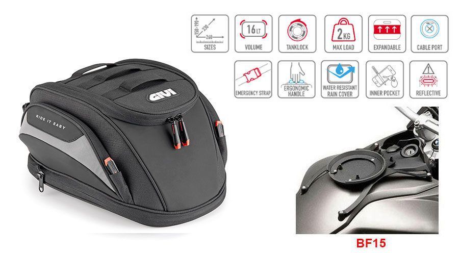 BMW F650GS (08-12), F700GS & F800GS (08-18) Sacoche de réservoir Easy-T