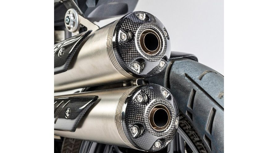 BMW R nine T Embouts de fermeture pour l'échappement en carbone