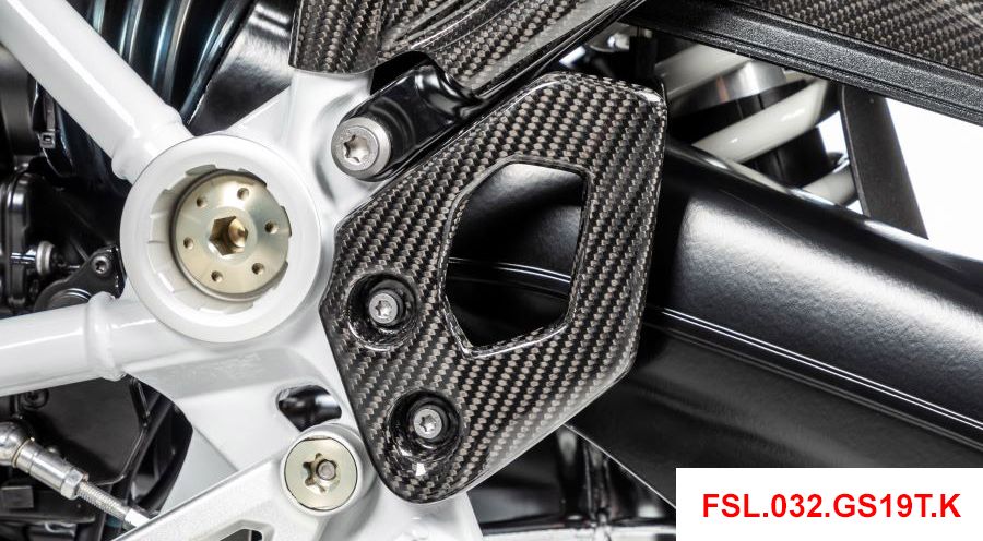 BMW R 1250 GS & R 1250 GS Adventure Protège Talon en Fibre de Carbone - gauche