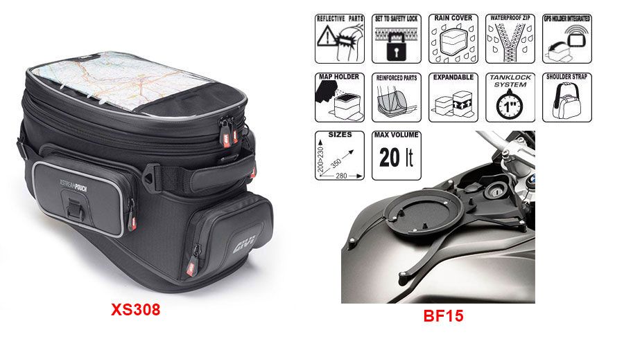 BMW F650GS (08-12), F700GS & F800GS (08-18) Sacoche de réservoir XS308