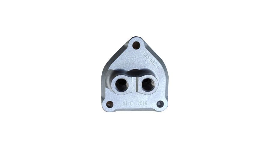 BMW R 100 Tête de filtre d'huile avec ports de connexion pour refroidisseur d'huile