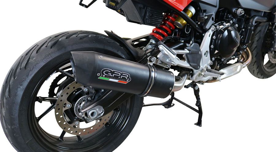Pot D'échappement GPR FURORE NERO Homologué Pour Benelli TRK 502 2017/18 - Acier Inoxydable, Silencieux Aluminium Noir